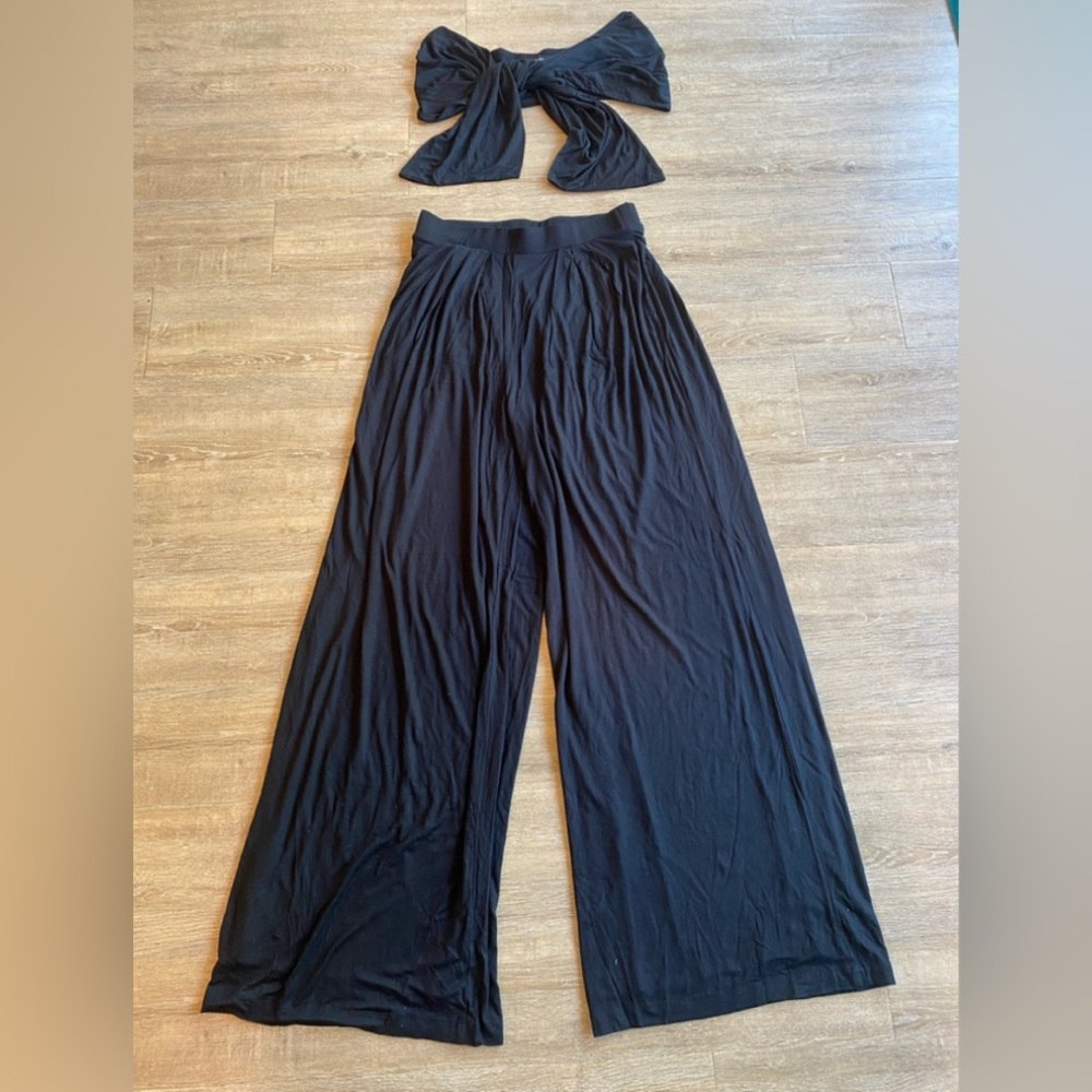 Women’s Black Tory Two Piece with Self-Double Layer Pants Small